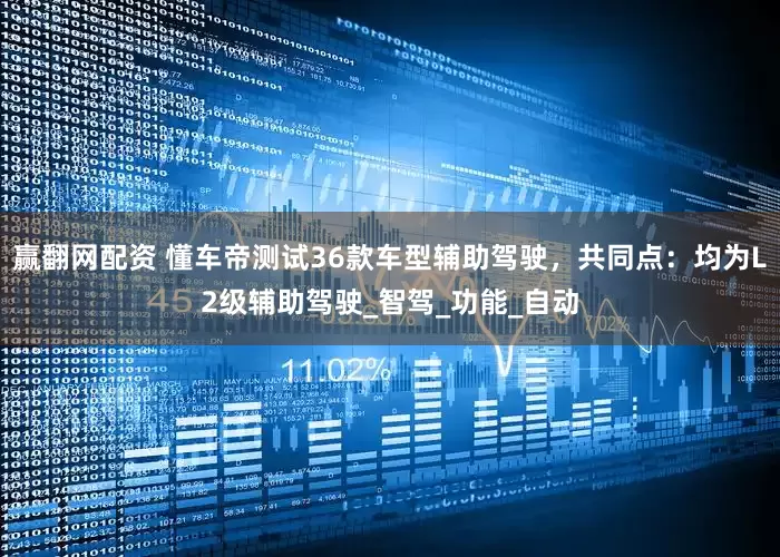 赢翻网配资 懂车帝测试36款车型辅助驾驶，共同点：均为L2级辅助驾驶_智驾_功能_自动